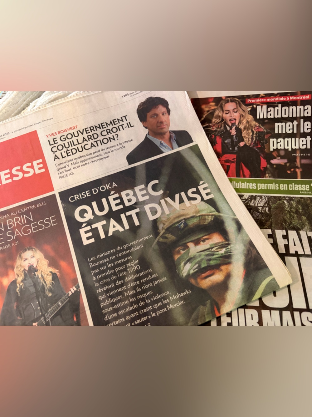 French-Language Newspapers - Madonna Rebel Heart 💕 September 10, 2015 coverage